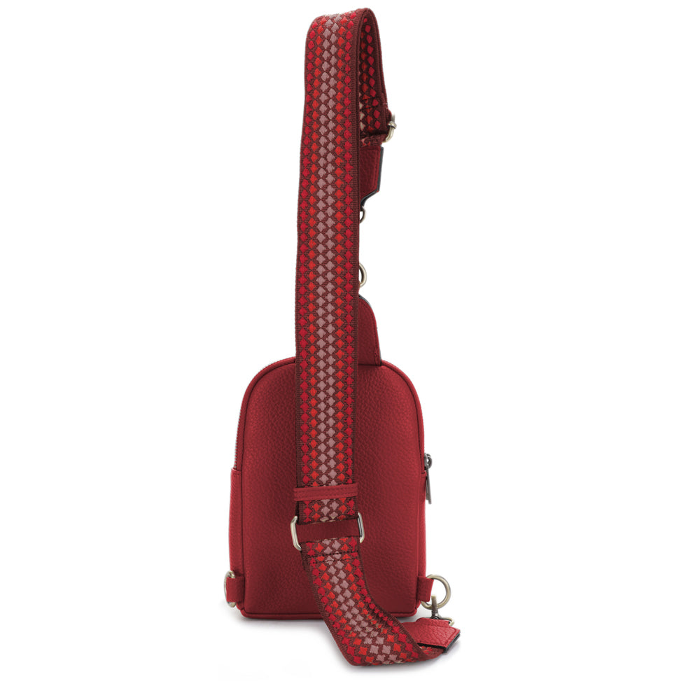AMY Double Compartment Sling Bag with Web Strap