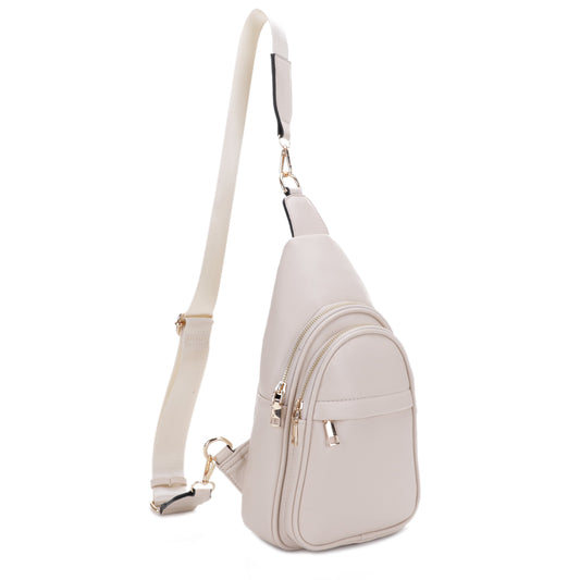 Gail Triple Compartment Sling with Web Strap