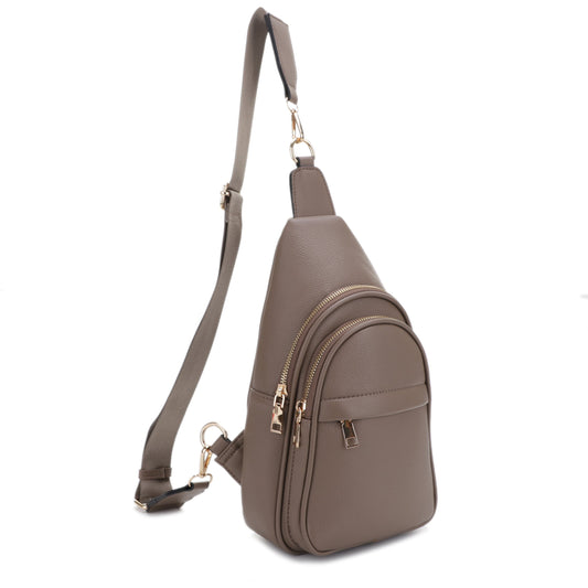 Gail Triple Compartment Sling with Web Strap