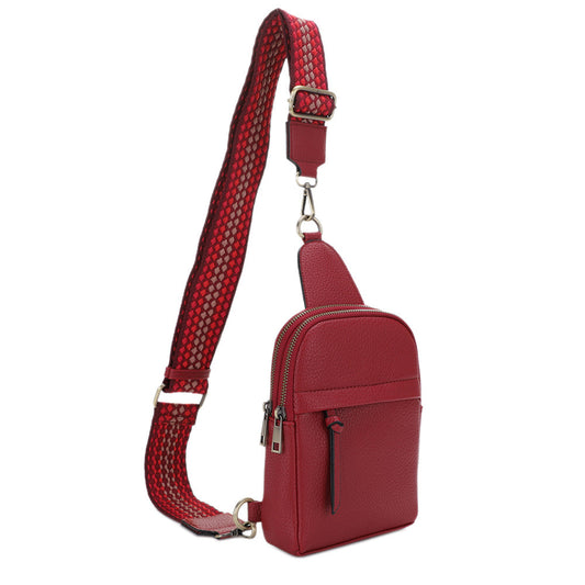AMY Double Compartment Sling Bag with Web Strap
